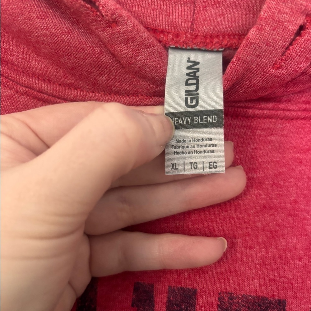 Gildan Red San Antonio Crewneck Hoodie - Picture 2 of 4